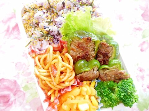 お弁当にも❤ピーマンの肉詰め❤
